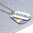 thumbnail image 3 of ía de Collar Colgante Letras Orgullo Lesbianas Bandera del Iris Etiqueta de Perro Sunnimix Collar colgante, 3 of 7