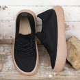 thumbnail image 5 of Women's Flyknit Breathable Slip-On Casual Rubber Shoes, Thick-Sole Anti-Slip Walking Flats, Multi-Color Options for Spring Footwear, 5 of 9