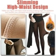 thumbnail image 5 of Compression Band & One Seam Option, Plus-Size Warm Bare-Leg Tights, The Original Magic Fleece Lined Leggings, 5 of 6