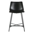 thumbnail image 6 of Walker Edison Urban Faux Leather Counter Stool, Set of 2, Black, 6 of 16