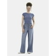 thumbnail image 2 of No Boundaries Mini Waistband Wide Leg Pants, Women's, 2 of 5