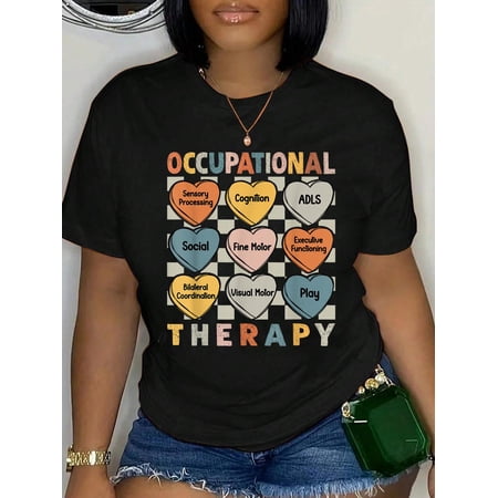Occupational Therapy Vintage Heart OT Therapist Assistant T-Shirt
