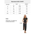 thumbnail image 2 of Bearsland Women's Short Sleeve Maternity Dress Ruched Split Pregnancy Maxi Dresses 2-Pack, 2 of 6