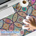 thumbnail image 2 of Long Mouse Pads for Desk,Yellow Floral Oval Pattern Desk Mats on Top Of Desks, Desk Mouse Pad Extra Large with 3mm Non-Slip Base and Stitched Edge for Gaming,Office,Work,Home 47.3"x23.6", 2 of 6