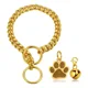 thumbnail image 1 of Luxlife Collar Para Perro Con Cadena Dorada, Eslabón Cubano,, 1 of 7