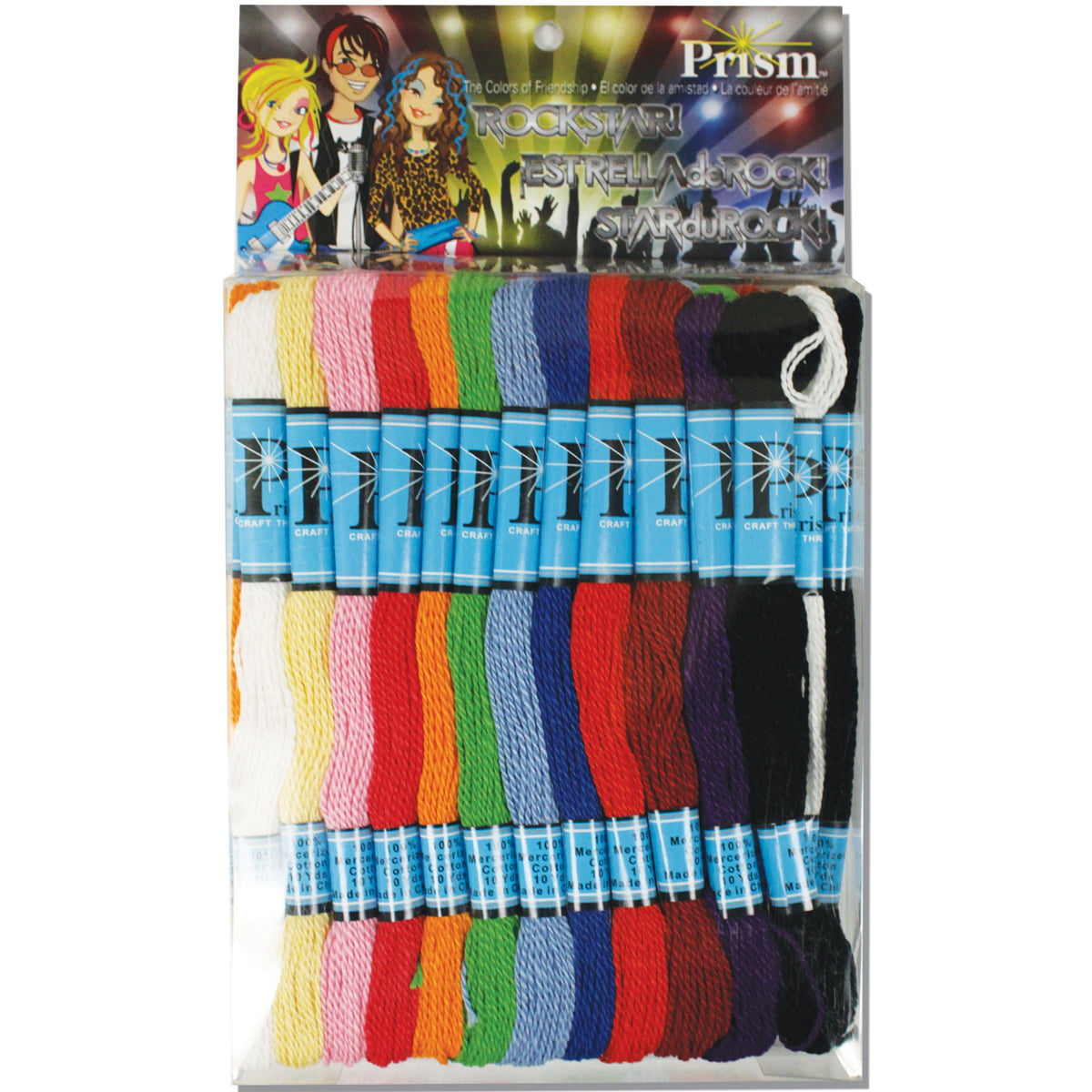 DMC Prism Craft Thread-Pack 8 Meters 36-Pack-Rainbow