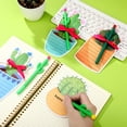 thumbnail image 4 of Set de notas adhesivas Easasty Cactus, 24 unidades, con bolígrafo, para regalo de Navidad, 4 of 7