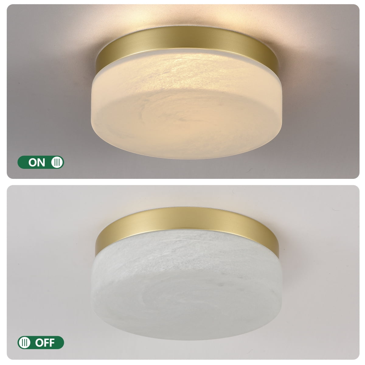 12 Inch LED Ceiling Light, 24W Flush Mount Ceiling Light,Round Low Profile Ceiling Lights for Bedroom, Living Room, Dining Room(White)