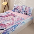 thumbnail image 3 of Homewish Kawaii Anime Girl Zipper Full Size Comforter Sets with Fitted Sheet and 2 Pillowcases,Kawaii Japanese Animation Zipper Bedding Set For Adults,Reversible,4 Pieces, 3 of 7