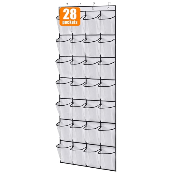Organizador colgante para zapatos MISSLO, 28 bolsillos, blanco