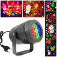 thumbnail image 5 of Luz LED de la fortuna de Año Nuevo, 16 patrones, luz decorativa navideña, luz de proyección de copo de nieve con atmósfera festiva giratoria colorida, luz de noche, 5 of 5