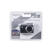 Vivitar Retro Keychain Digital Camera, 14MP Full HD with Color Preview Screen, Built-in Memory Up to 100 Photos, USB-C Rechargeable, Micro SD Slot, Black