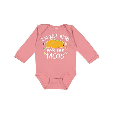 

Inktastic Im Just Here For The Tacos Cinco De Mayo Gift Baby Boy or Baby Girl Long Sleeve Bodysuit