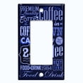 thumbnail image 2 of Metal Light Switch Wall Plate Outlet Cover (Coffee Shop Cafe Restaurant Sign Blue White - Single Rocker), 2 of 2