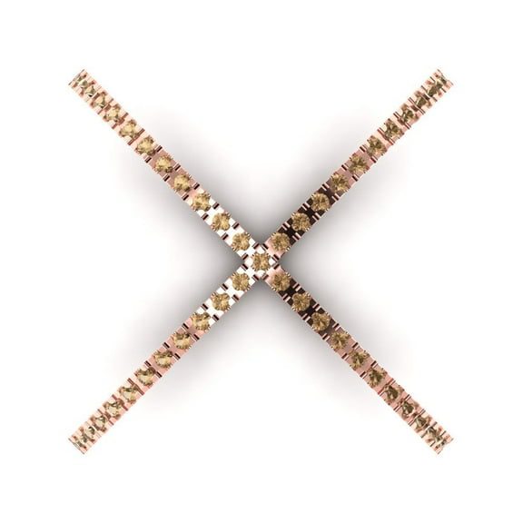 Statement Engagement Ring for Women - 0.245ct Simulated Champagne Diamond in 18K Rose Gold Promise Ring