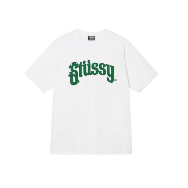 Camisetas Stussy de manga corta para hombre y mujer, marca de moda de verano Camisetas Stussy de calle holgadas y versátiles de puro algodón para parejas, tendenciarosa roja 1