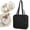 Black, variant on FINPAC Embroidery Bag, Cross Stitch Storage, Square Quilted Tote Organizer with Multiple Pockets for Floss, Hoops, Thread, Stitch Tools Kit [Bag Only], Green