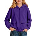 thumbnail image 2 of Nestiefly Zip Up Hoodies For Girls Oversized 2026 Y2K Hoodies Casual Long Sleeve Sweatshirts Fall Spring Track Jackets Purple 120, 2 of 5
