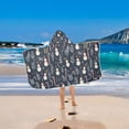 thumbnail image 2 of Yayeee Kids Hooded Towel with Hand Pockets Beach Soft Absorbent Bath Wrap 50 x 23.5 inch, Jolly Snowman, 2 of 5