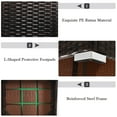 thumbnail image 5 of Boyel Living 4 Pieces Patio Rattan Furniture Set Cushioned Ottoman Sofa Chair Set for Garden Patio, Gray, 5 of 9