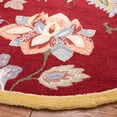 thumbnail image 3 of Safavieh Chelsea Emmet Bordered Wool Area Rug, Red, 4' x 4' Round, 3 of 9