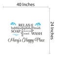 thumbnail image 4 of HYGIENE - Vinyl Home Art Hygiene Products Keeping Clean Words Décor Water Splash Design Removable Kids Bedroom Bathroom Personalized Name Wall Decal Sticker 40" x 24", 4 of 5