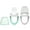 Green and Mint, variant on Dr. Brown's Designed to Nourish, Fresh Firsts Silicone Feeder, Solid Food Feeding, Mint/Gray, 2 Pack
