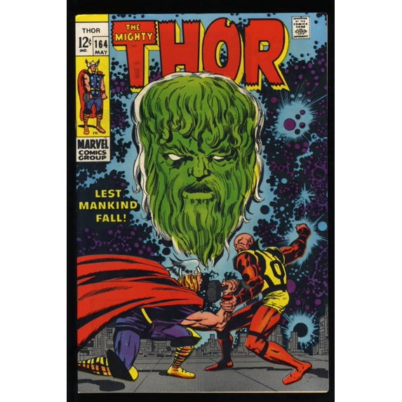 Thor #164 VF- 7.5 Ego Appearance!! 3rd Cameo!! Origin HIM!! Comic Book