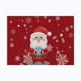 thumbnail image 2 of Santa Claus Linen Placemats Restaurant Decoration Holiday Table Mats Restaurant Mood Layout Table Mats Linen Print Insulation Pads Western Plac, 2 of 6