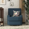 thumbnail image 3 of Baby Relax Rylan 4-in-1 Swivel Glider Rocker Recliner Chair, Dark Blue Velvet, 3 of 21