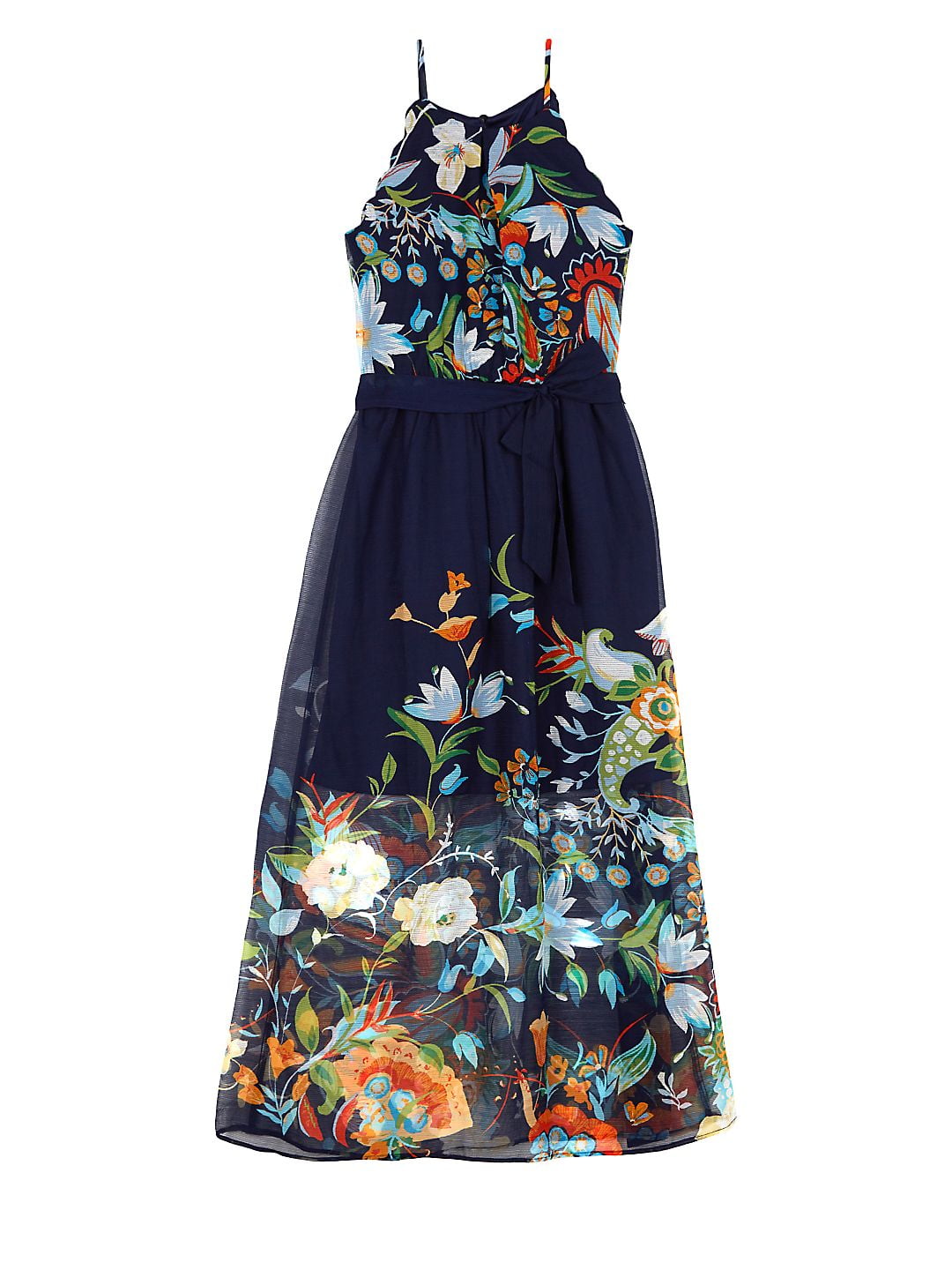 Amy Byer Girls' 7-16 Floral Print Maxi Dress - Walmart.com