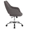 thumbnail image 2 of Madrid Home and Office Upholstered Mid-Back Chair in Black Leather, 2 of 4