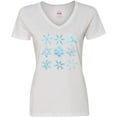 thumbnail image 3 of Inktastic Winter Snowflakes Women's V-Neck T-Shirt, 3 of 5