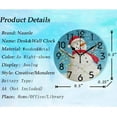 thumbnail image 3 of GZHJMY Funny Cute Snowman with Christmas Decorative Lamp Round Wall Clock Decorative, 9.5 Inch Battery Operated Quartz Analog Quiet Desk Clock for Home,Office,School, 3 of 5
