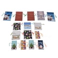 thumbnail image 3 of Bolsas de regalo navideñas con cordón, perfectas para fiestas y bolsitas, obsequios festivos para fiestas, paquete de 15, 3 of 8