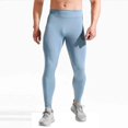 thumbnail image 2 of Sentmoon Men's Compression Pants Thermal Leggings for Men Men Solid-Color High-Elastic Yoga Pants Control Breathable Warm Running Cycling Sports Fitness Pants for Weekend and Lounge Wear, 2 of 7