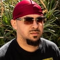 thumbnail image 3 of Stylish Square Rimless Gold Frame Stylish Burgundy Gradient Tinted Shades 90s Rectangle Cool Frameless Retro Trendy Men Women Hip Hop Old School Unisex Sunglasses, 3 of 6