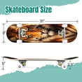 thumbnail image 2 of 31'' Complete Skateboard 7 Layer Canadian Maple Double Kick Deck Skateboards tiger head color oil painting canvas Skate Board for Beginner Adult Gifts, 2 of 5