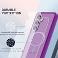 thumbnail image 2 of Magsafe Hybrid Case for Samsung Galaxy S25 Plus, Compatible with MagSafe Shockproof Protective Clear Anti-fingerprint Ultra Slim Phone Case Cover for Samsung Galaxy S25 Plus, Darkpurple, 2 of 8