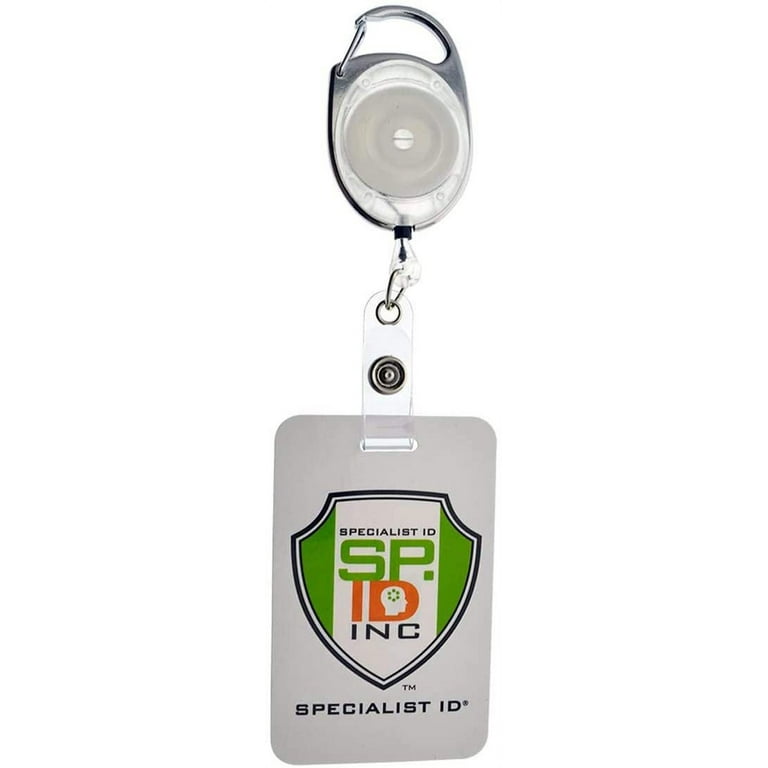 Retract-A-Badge Round Badge Holder (5-Pack) White