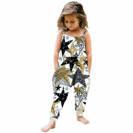 

Baby Toddler Girl Cute Strap Christmas Jumpsuit One-piece Romper with Pockets 1-6 Years