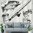 thumbnail image 4 of Orinice Fish Tapestry Wall Hanging Unique Style Graphic Tapestries Home Wall Decor Art for Living Room Bedroom Apartment Farmhouse Dorm 60x50inch, 4 of 6