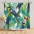 thumbnail image 3 of Pbobriich Bird Theme Shower Curtain,Hummingbird and Leaves Bathroom Shower Curtain with Hooks,60Wx72L, 3 of 5