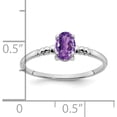 thumbnail image 2 of 14K White Gold 6X4mm Oval Amethyst Ring (Size 6) Made In United States y4667am, 2 of 5