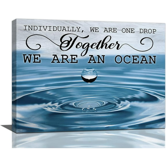 Inspirational Wall Art for Office Quotes Theme Motivational Pictures Wall Decor Positive Modern Decor Team Together Prints Painting Framed Artwork for Office Bedroom Living Room Ready to Hang 12"x16"
