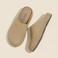 thumbnail image 2 of IUJSOY Closed Toe Clogs for Women Suede Soft Cork Footbed Mules Anti-Slip Slides Slip on Shoes, 2 of 6