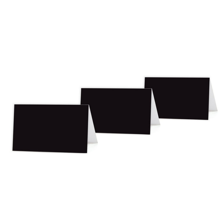 Black Color Blank Table Tent Printable Place Cards, 20-Pack - Walmart.com