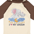 thumbnail image 4 of Inktastic I Love My Cousin Cute Elephants with Moon and Stars Boys or Girls Long Sleeve Baby Bodysuit, 4 of 5
