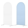 thumbnail image 3 of Ataucjin 6FT Wedding Arch Backdrop Cover, Arch Shape Backdrop Cover Dual-Sided Color Round Top Arch Backdrop Stands Cover for Wedding Ceremony Birthday Party Baby Shower Banquet Decoration, 3 of 9
