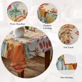 thumbnail image 5 of Orange Thanksgiving Fall Table Cloth Waterproof Tablecloths, Orange Blue Pumpkins Botanical Rustic Tablecloth Dining Table Cover for Kitchen Party Tabletop Outdoor, Rectangle Tablecloth 60x102 Inch, 5 of 9